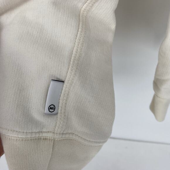 AG Wesley Crewneck Relaxed Pullover Sweatshirt Creme Men's Size XL - Picture 5 of 6